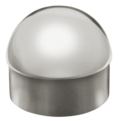 Rounded End Cap Railing Component for 2-inch Handrail .050" 2" 304-Grade Polished Stainless Steel