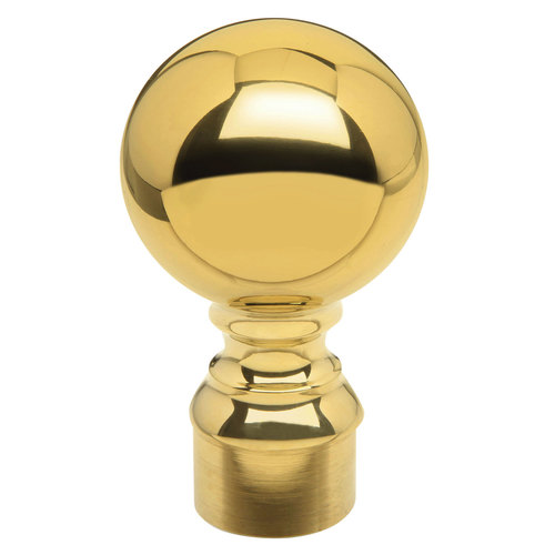 Ball Finial for 1.5-inch Railing Tubing .050" 1.5" Polished Brass