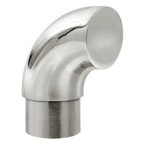 Radius Wall Return for Stainless Steel Stair Railing .080" 1.67" 316-Grade Polished Stainless Steel