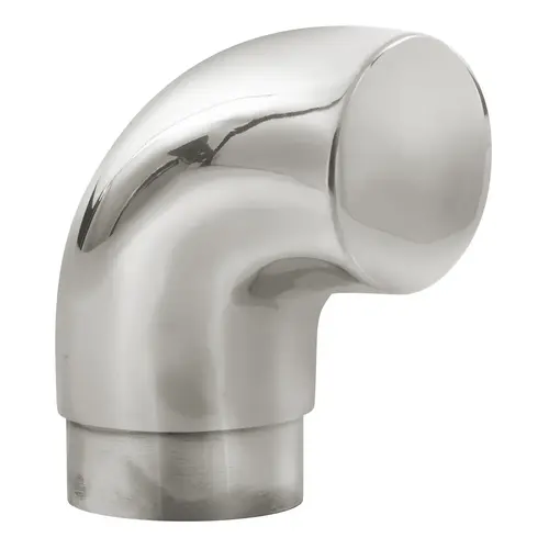 Radius Wall Return Railing Component for 2-inch Handrail .050" 2" 304-Grade Polished Stainless Steel