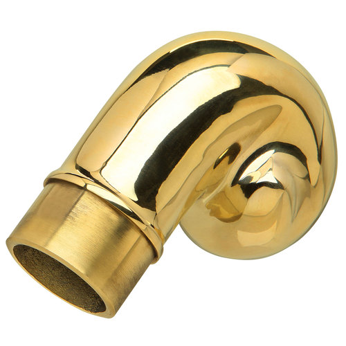 Scroll Finial for 1.5-inch Brass Handrail .050" 1.5" Polished Brass