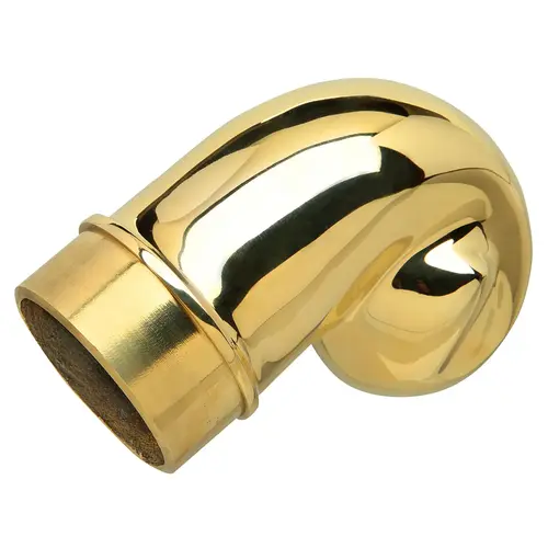 Scroll Finial Railing Component for 2-inch Tubing .050" 2" Polished Brass