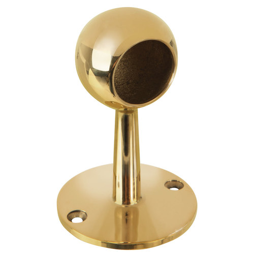 Ball End Short Post for 1-inch Tubing 1" Polished Brass