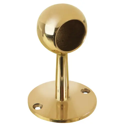 Ball End Short Post for 1-inch Tubing 1" Polished Brass