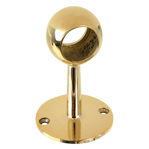 Ball Center Short Post for 1-inch Tubing 1" Polished Brass