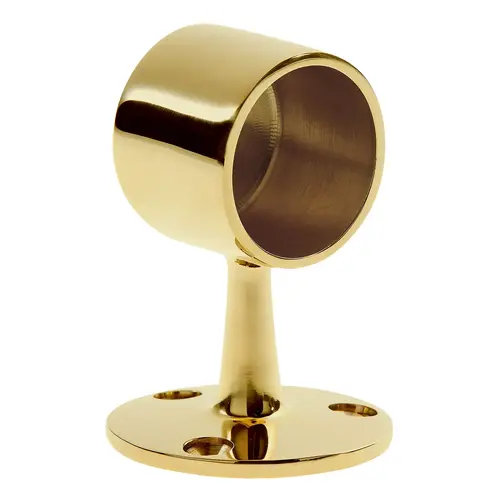 Short Railing Flush End Posts for 1.5-inch OD Tubing 1.5" Polished Brass