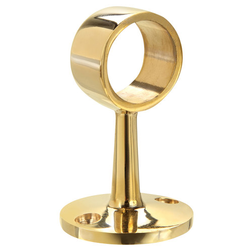 Flush Center Railing Post for Grab Bars and Railing Projects 1" Polished Brass