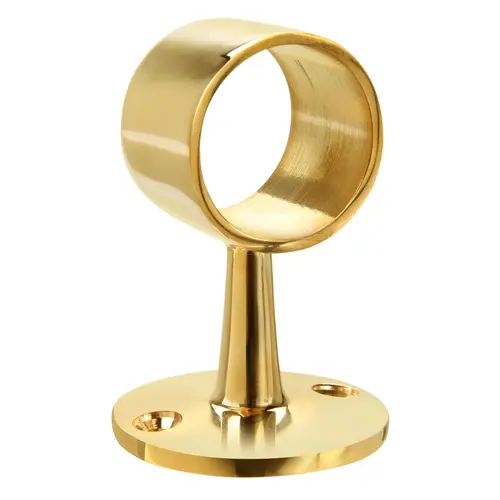 Lavi 00-342/1H Flush Center Posts for Short Wall Railing Systems 1.5" Polished Brass