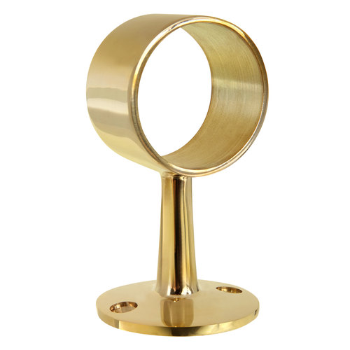 Flush Center Post for 2-inch Tubing 2" Polished Brass