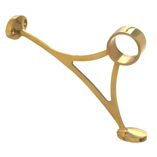 Combination Footrail Bracket for 1.5-inch Tubing 1.5" Polished Brass