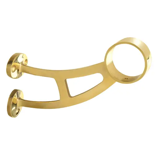 Bar Mounted Bracket for Footrail - Lavi Premium Railings 2" Polished Brass