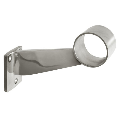 Contemporary Footrail Bracket for 2-inch Tubing 2" 304-Grade Polished Stainless Steel