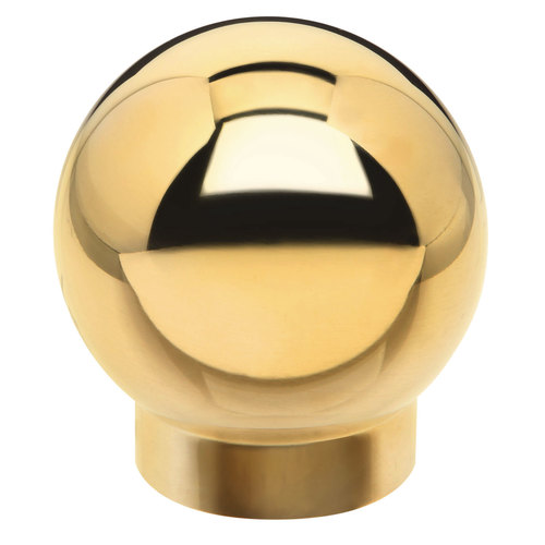 Ball Single Outlet Railing Component for 1.5-Inch Tubing 1.5" Polished Brass