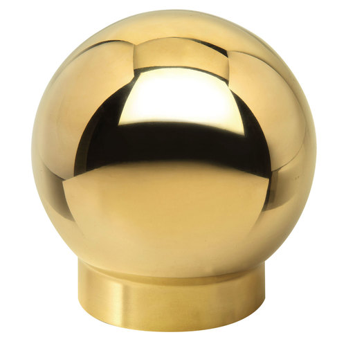 Ball Handrail Component for 2-Inch Tubing 2" Polished Brass