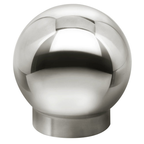 Ball Handrail Component for 2-Inch Tubing 2" 304-Grade Polished Stainless Steel