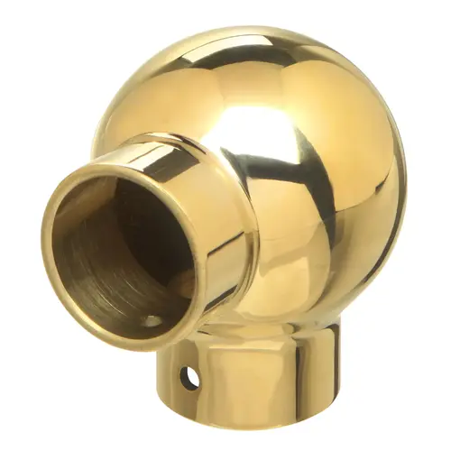 Ball El Fitting for 1-Inch Brass Tubing 1" Polished Brass