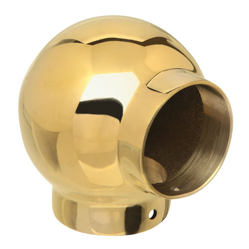 Ball El Railing Component for 1.5-Inch Handrail 1.5" Polished Brass