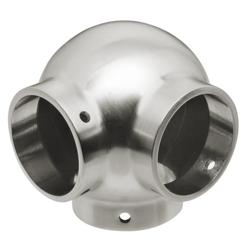 Ball Side Outlet Fitting for Railing Systems 1.5" 304-Grade Satin Stainless Steel