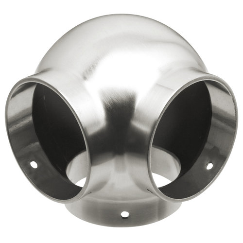 Ball Railing Component for 2-Inch Tubing 2" 304-Grade Satin Stainless Steel