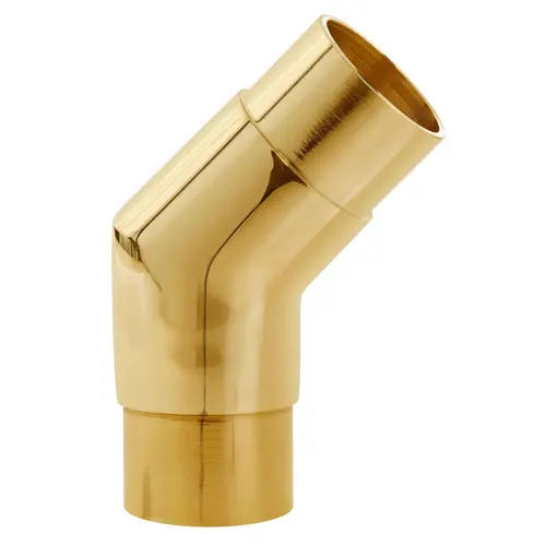 135 degree Flush Elbow Railing Component for 2-Inch Tubing .050" 2" Polished Brass