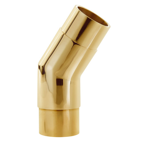 147 degree Flush Elbow Fitting for 2-Inch Diameter Railing .050" 2" Polished Brass