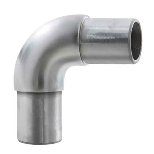 90 degree Flush Radius Elbow Connector for 1-Inch Railing Tubing .050" 1" 304-Grade Satin Stainless Steel