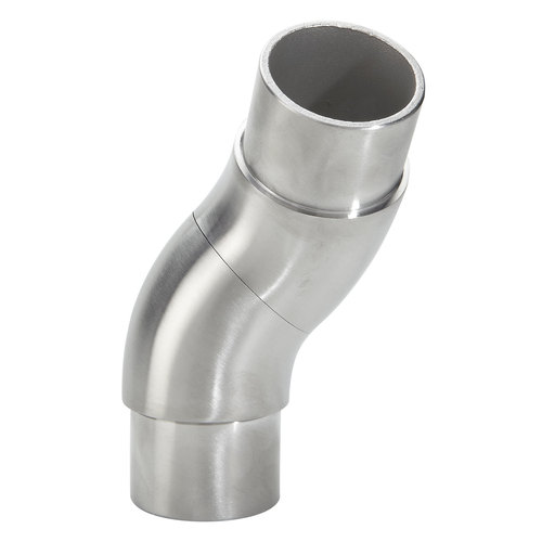 Lavi 49-731A/424 Flush Adjustable Elbow Component for Stainless Steel Tubing .080" 1.67" 316-Grade Satin Stainless Steel