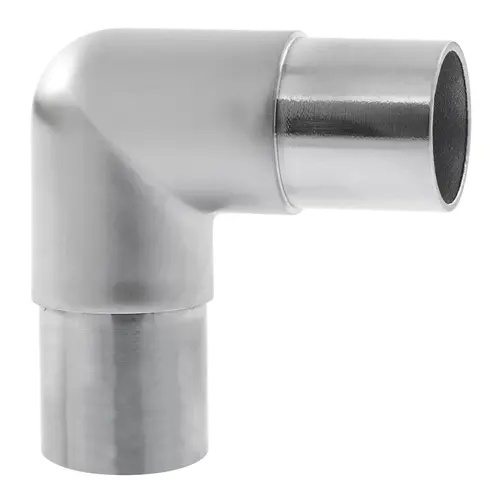 90 degree Flush Elbow Component for Railing Systems .050" 1.5" 304-Grade Satin Stainless Steel