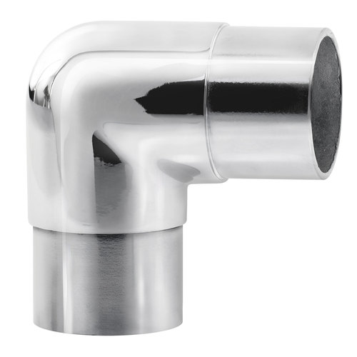 90 degree Flush Elbow Railing Component for 2-Inch Tubing .060" 2" 316-Grade Polished Stainless Steel