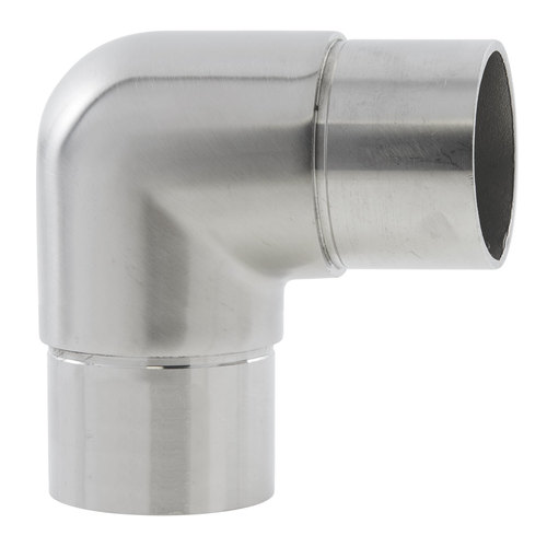 90 degree Flush Elbow Railing Component for 2-Inch Tubing .060" 2" 316-Grade Satin Stainless Steel