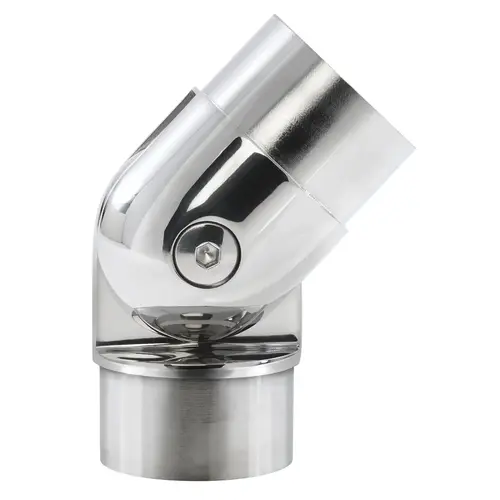 Railing Fitting - Flush Adjustable Elbow for 2-Inch Tubing .060" 2" 316-Grade Polished Stainless Steel