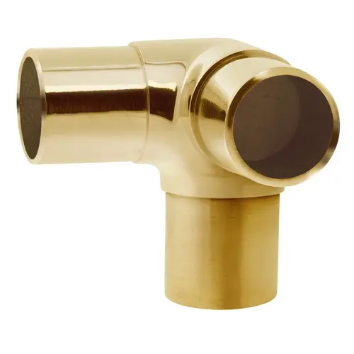 Flush "T" Elbow Railing Component for 1.5-Inch Tubing .050" 1.5" Polished Brass