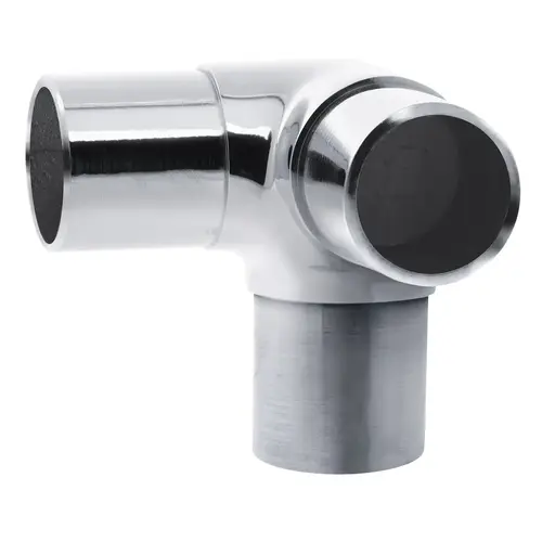 Flush "T" Elbow Railing Component for 1.5-Inch Tubing .050" 1.5" 304-Grade Polished Stainless Steel