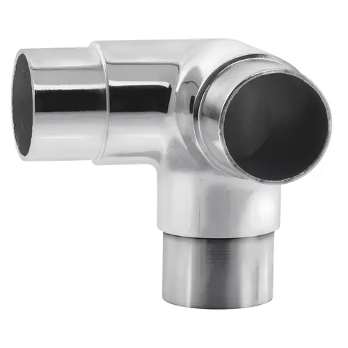 Flush "T" Fitting for 1.67-Inch Railing Tube .080" 1.67" 316-Grade Polished Stainless Steel