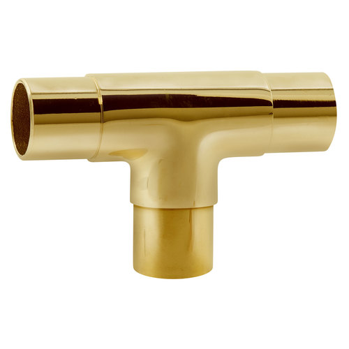 180 degree "T" Elbow Component for Handrail Systems .050" 1.5" Polished Brass