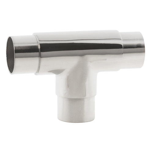 Lavi 47-734/424 Stainless Steel 180 Flush "T" Elbow Railing Component .080" 1.67" 316-Grade Polished Stainless Steel