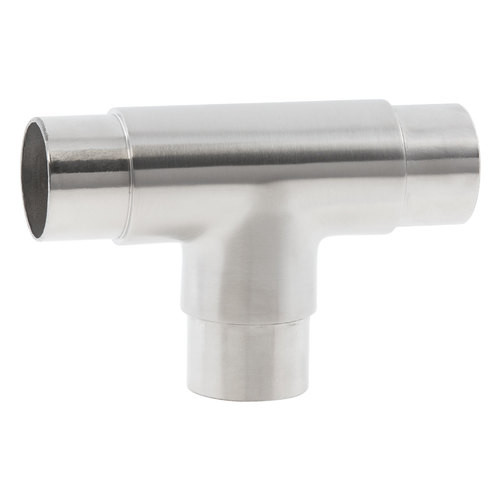 Lavi 49-734/424 Stainless Steel 180 Flush "T" Elbow Railing Component .080" 1.67" 316-Grade Satin Stainless Steel
