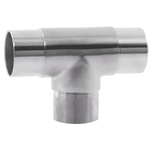 180 degree Flush "T" Elbow Railing Component for Bar Railing .050" 2" 304-Grade Satin Stainless Steel