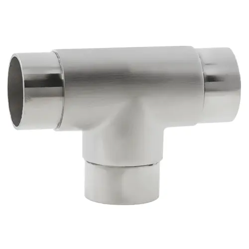 180 degree Flush "T" Elbow Railing Component for Bar Railing .060" 2" 316-Grade Satin Stainless Steel