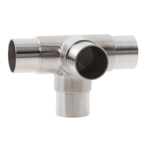 90 degree "X" Elbow Railing Fitting for 1.5-Inch Tubing .060" 1.5" 316-Grade Satin Stainless Steel