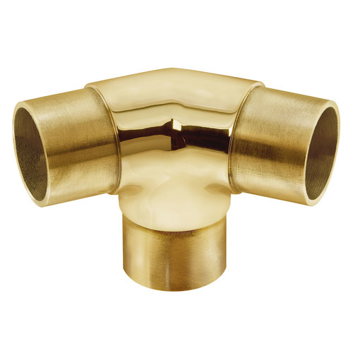 135 degree Flush "T" Elbow Fitting for Bar Railing Systems .050" 2" Polished Brass