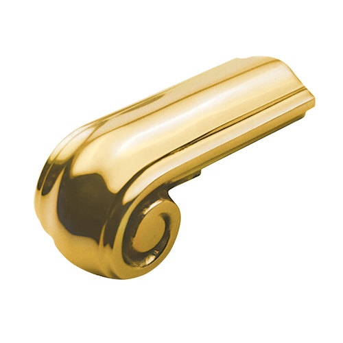 Lavi 00-H1600SE Cap Rail Scroll End Component for Brass Handrail Flat Polished Brass