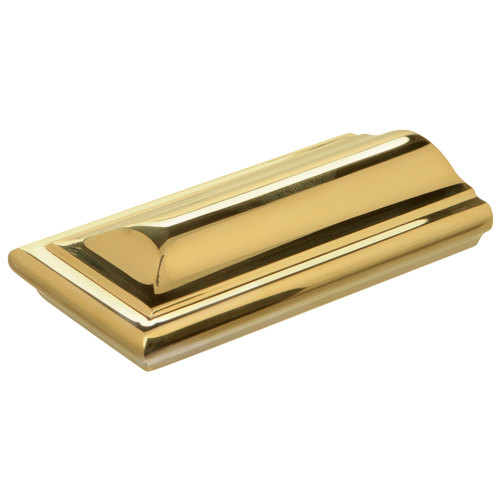 Square End for Brass Cap Rail and Handrail Flat Polished Brass