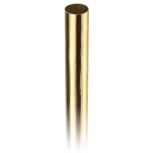 Round Railing Tubing 6 ft Length Polished Brass Finish Round Railing Tubing 6 ft Length Polished Brass Finish