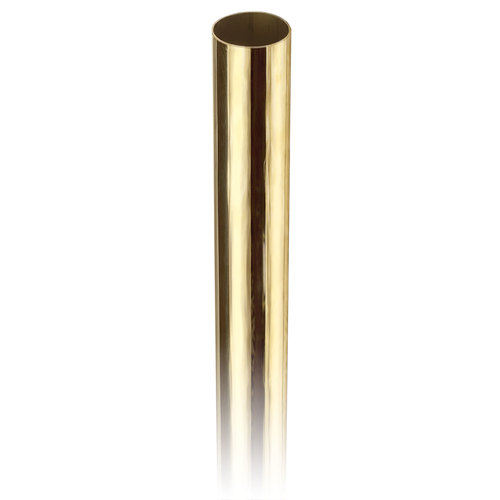 1-inch Round Railing Tubing .050" 12 feet 1" Polished Brass