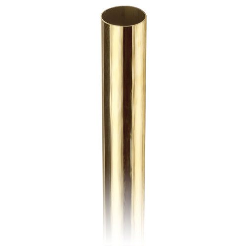 Round Tubing for Handrails, Guardrails, and Stair Railing .050" 12 feet 1.5" Polished Brass