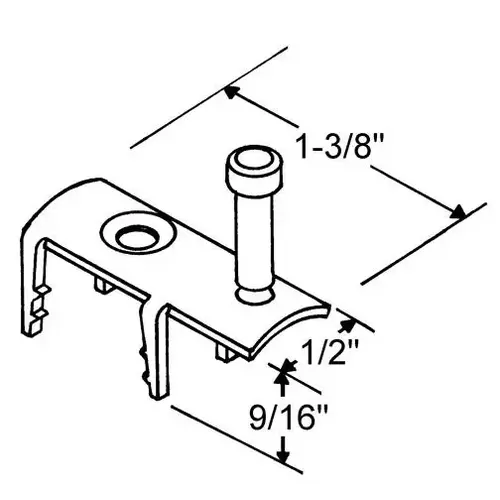 Brixwell 86e-600 Pivot Bracket [Pound In] For 86E Jambliners