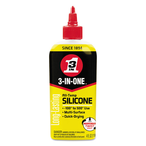 3-IN-ONE Professional Silicone Lubricant, 4 oz Bottle, 12/CT