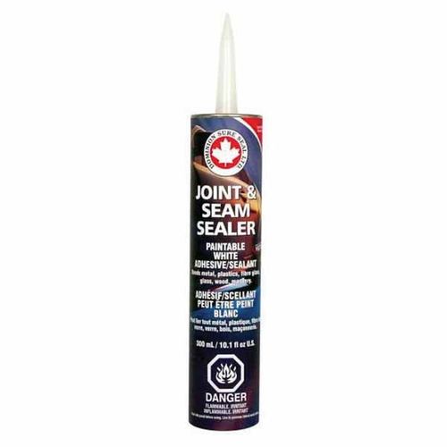 DOMINION SURE SEAL 901002 High Performance Joint and Seam Sealer, 300 mL Cartridge, White, Liquid, 24 hr Curing
