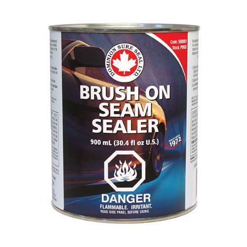 Brush-On Seam Sealer, 900 mL Can, Dark Gray, Liquid, 4 to 8 hr Curing